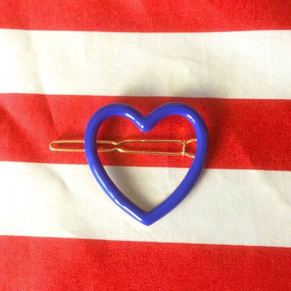 NEW Royal Blue Heart Hair Clip - Picture 3 of 10